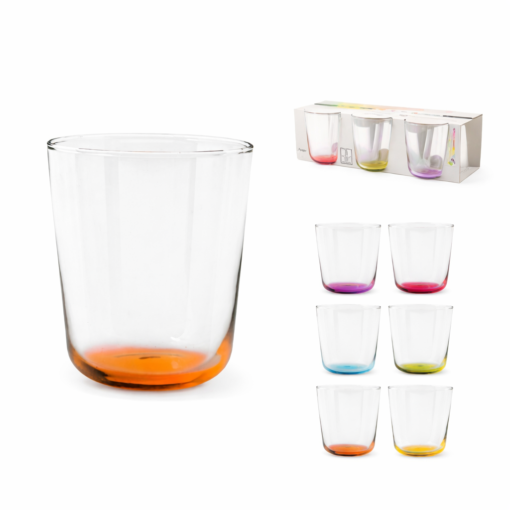 Set de 6 vasos de vidrio