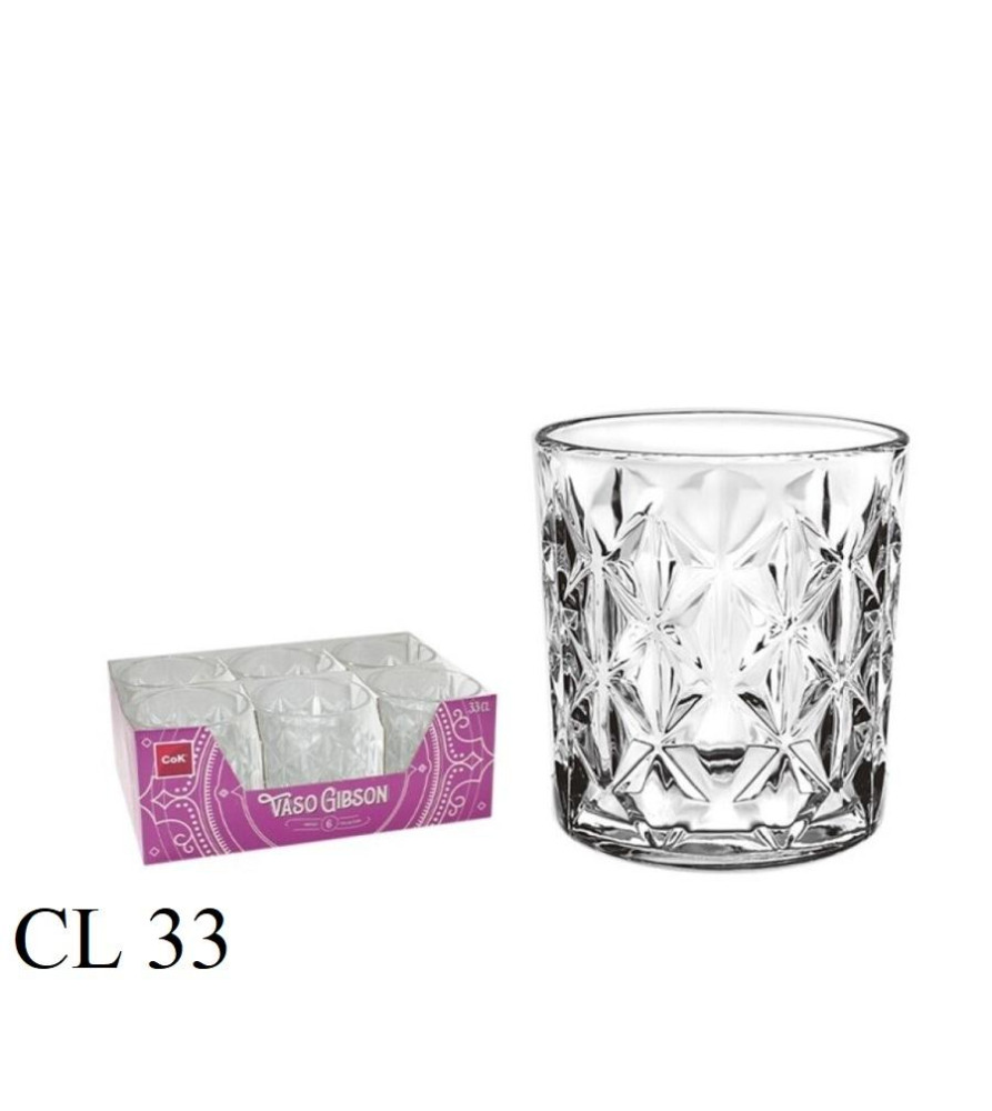 Set de 6 vasos de vidrio Gibson 33 cl