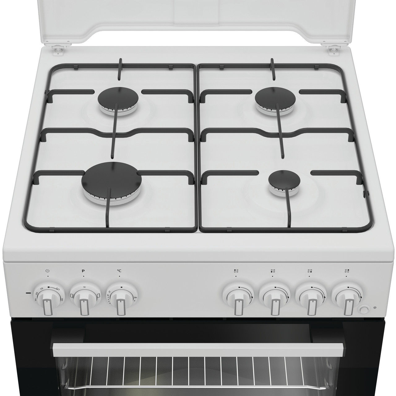 Cocina Mixta Indesit I6G3PMW – 4 Hornillas + Horno Eléctrico (Blanca)