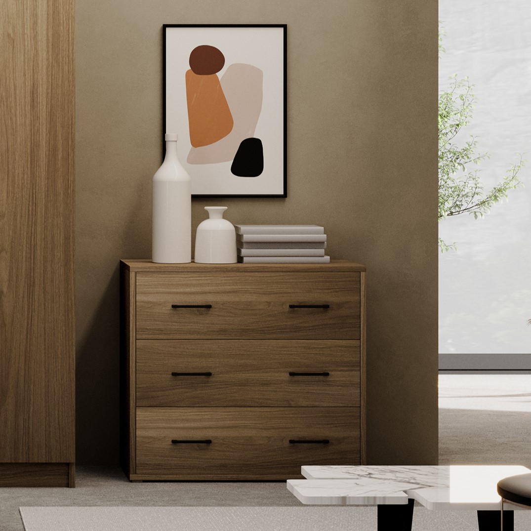 Cómoda Moderna de 3 Cajones