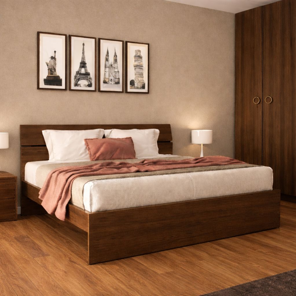 Cama Moderna 2 Puestos – Diseño Minimalista para Dormitorio